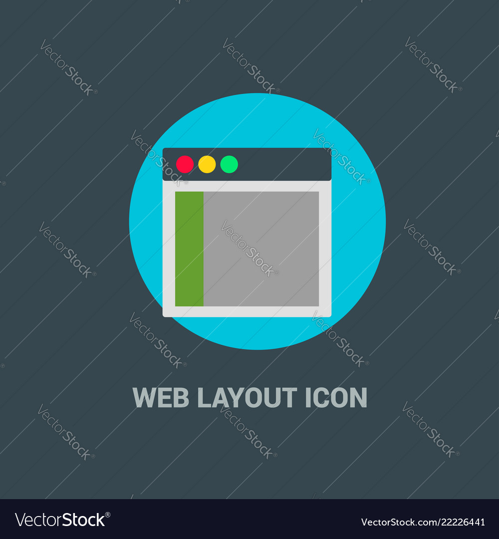 Web layout icon with creative design
