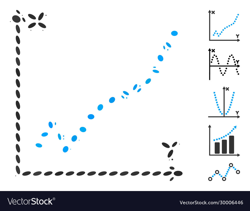 Dot collage function plot Vector Image Dot collage function plot