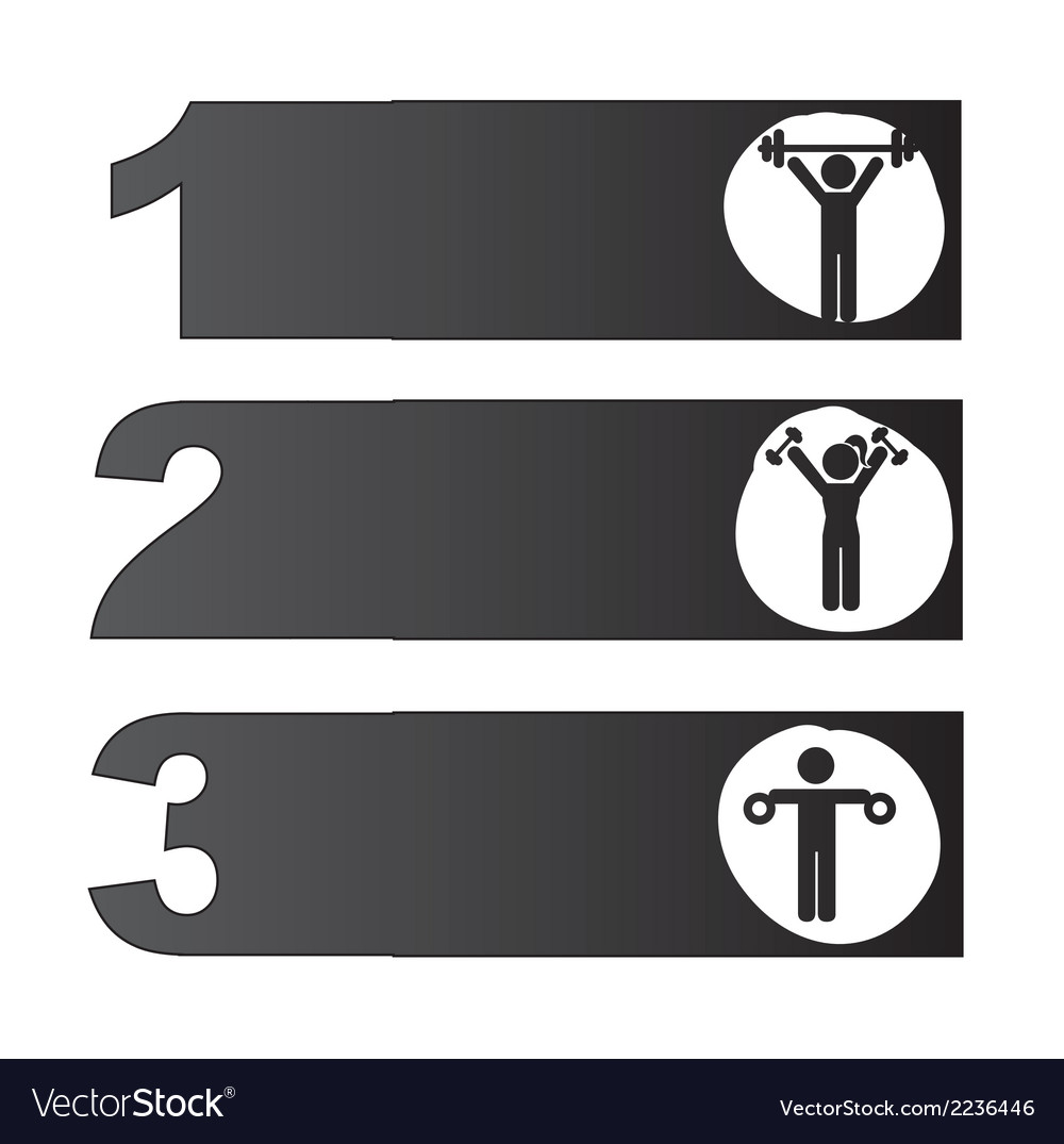 Fitness icons over white background