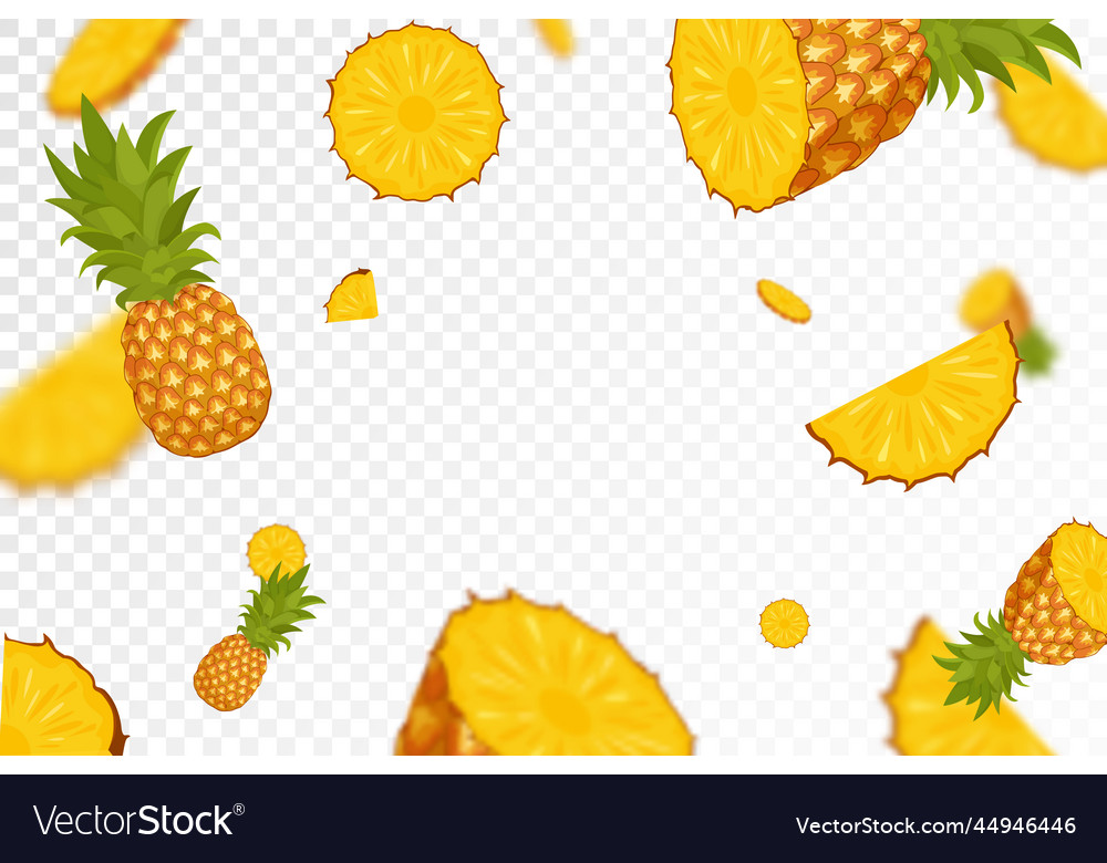 Flying pineapples seamless pattern background Vector Image Flying pineapples seamless pattern background