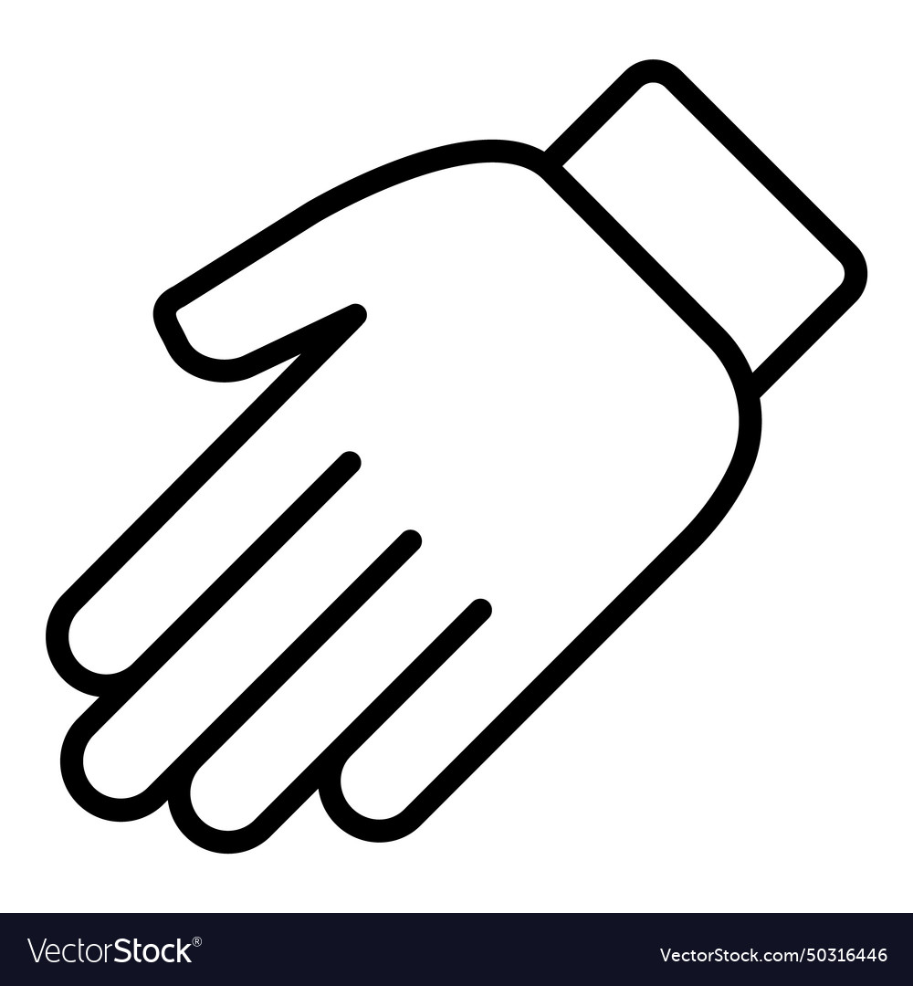 Hand palm flat icon isolated on white background