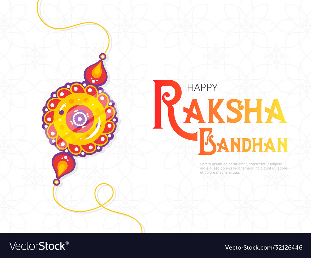 Happy raksha bandhan festival banner template Vector Image