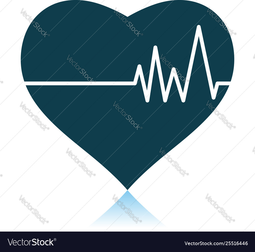 Heart with cardio diagram icon Royalty Free Vector Image