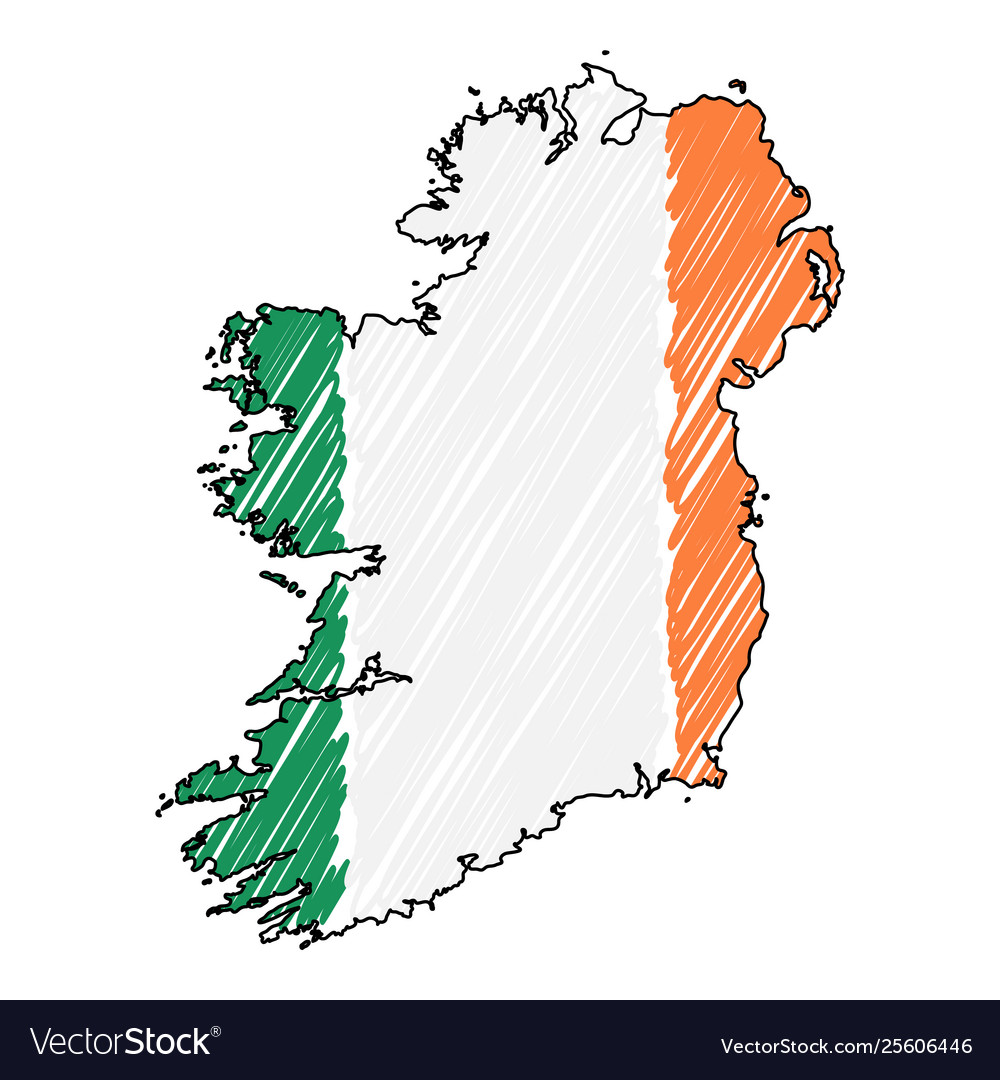 Sketch Map Of Ireland Ireland Map Hand Drawn Sketch Concept Royalty Free Vector