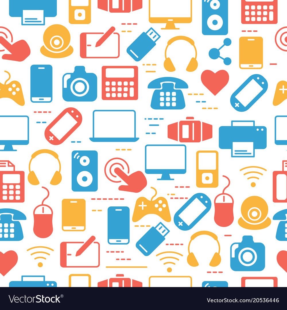 Modern Tech Pattern - Computers & Devices