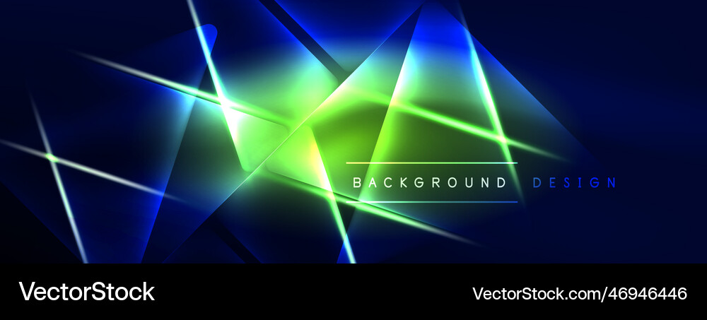 Neon lights hacking geometric background virtual Vector Image