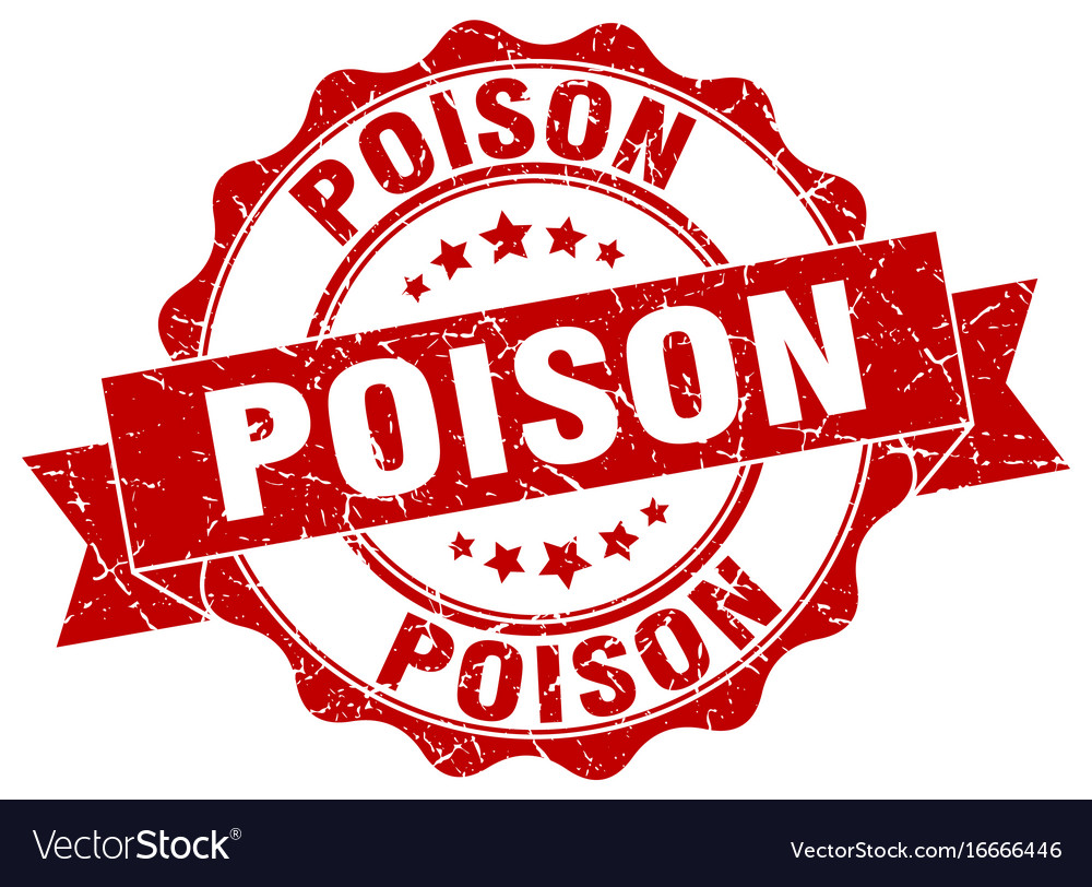 Poison stamp sign seal Royalty Free Vector Image