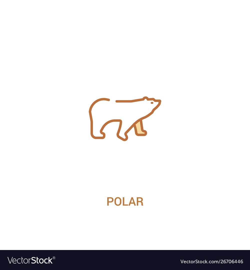 Polar concept 2 colored icon simple line element