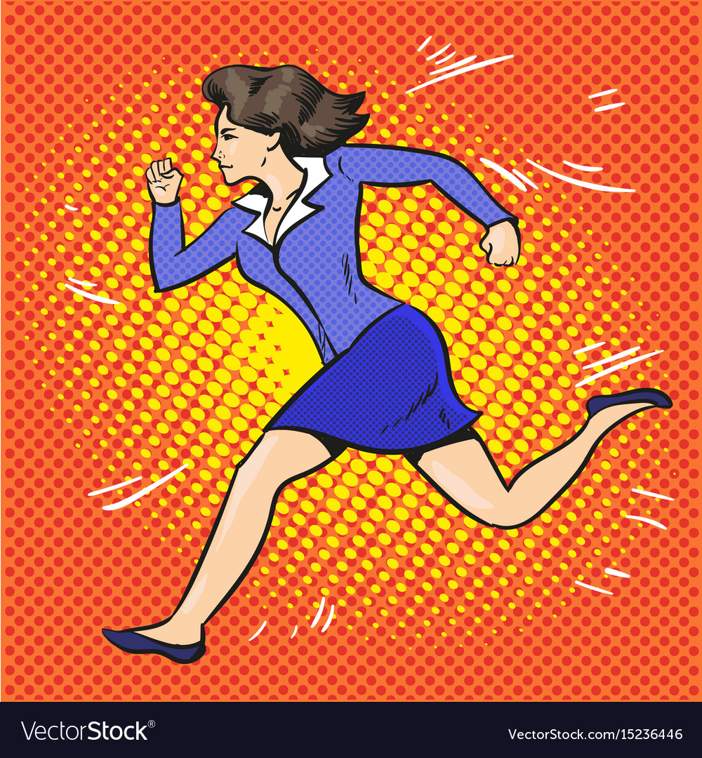 Retro Running Woman