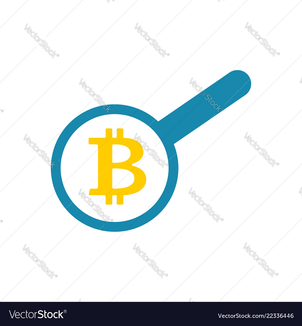 Search bitcoin loop and cryptocurrency virtual vector image Search bitcoin loop and cryptocurrency virtual