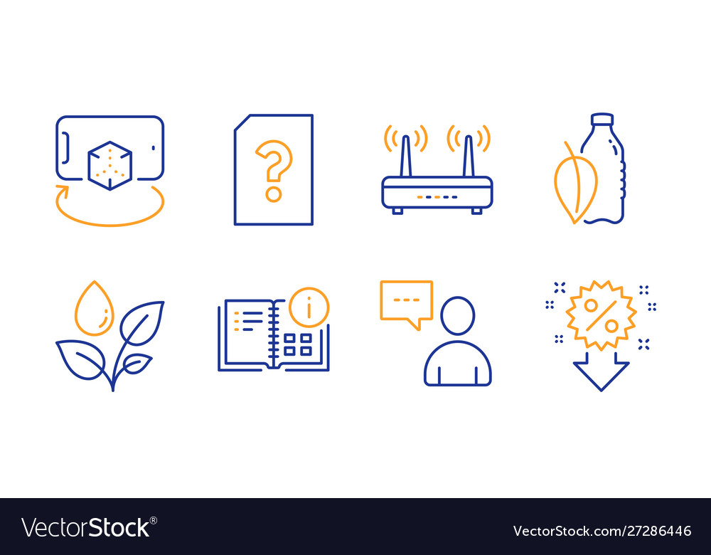 Unknown file wifi and instruction info icons set Vector Image Unknown file wifi and instruction info icons set