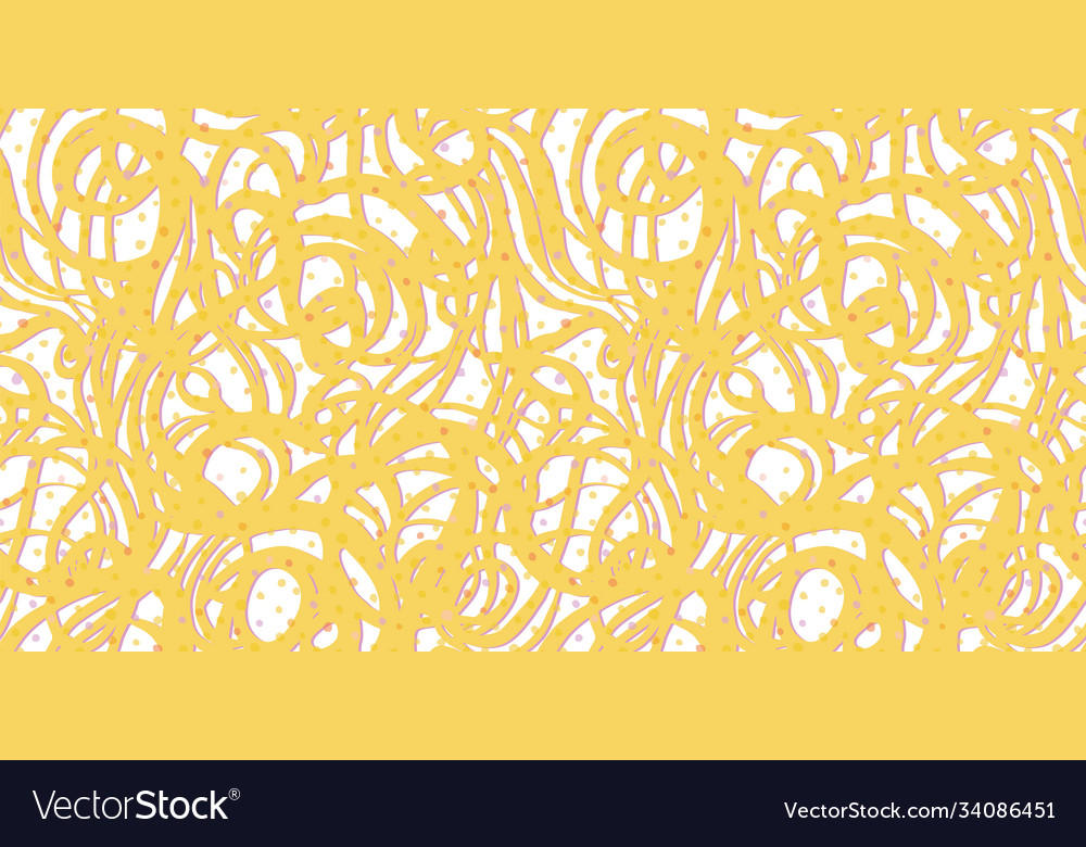 Abstract brush pen swirly noodle pattern Vector Image