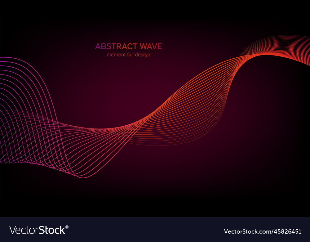 Abstract wave element for design digital