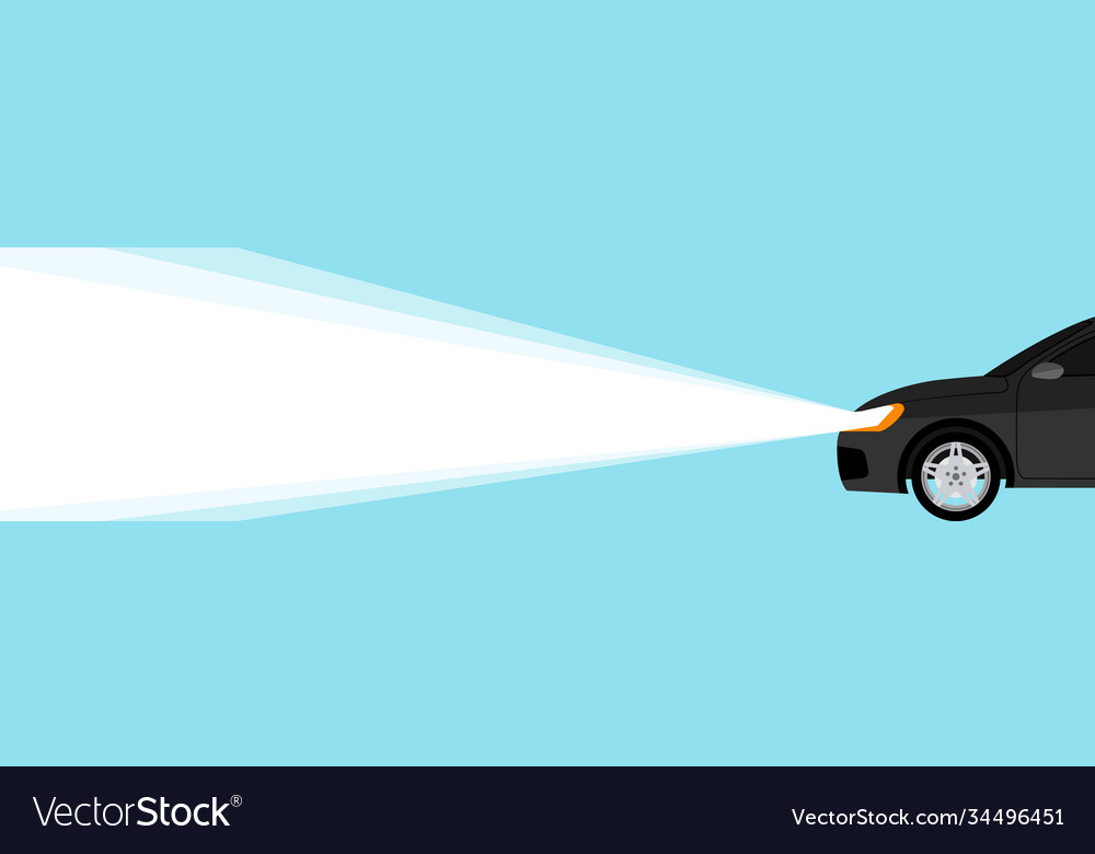 Banner car light for advertising car light Vector Image