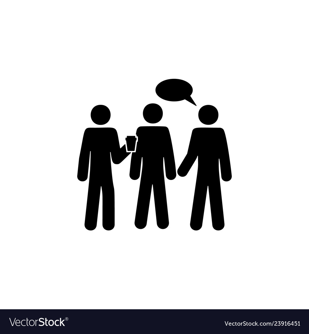 Break icon element of colleagues for mobile vector image Break icon element of colleagues for mobile