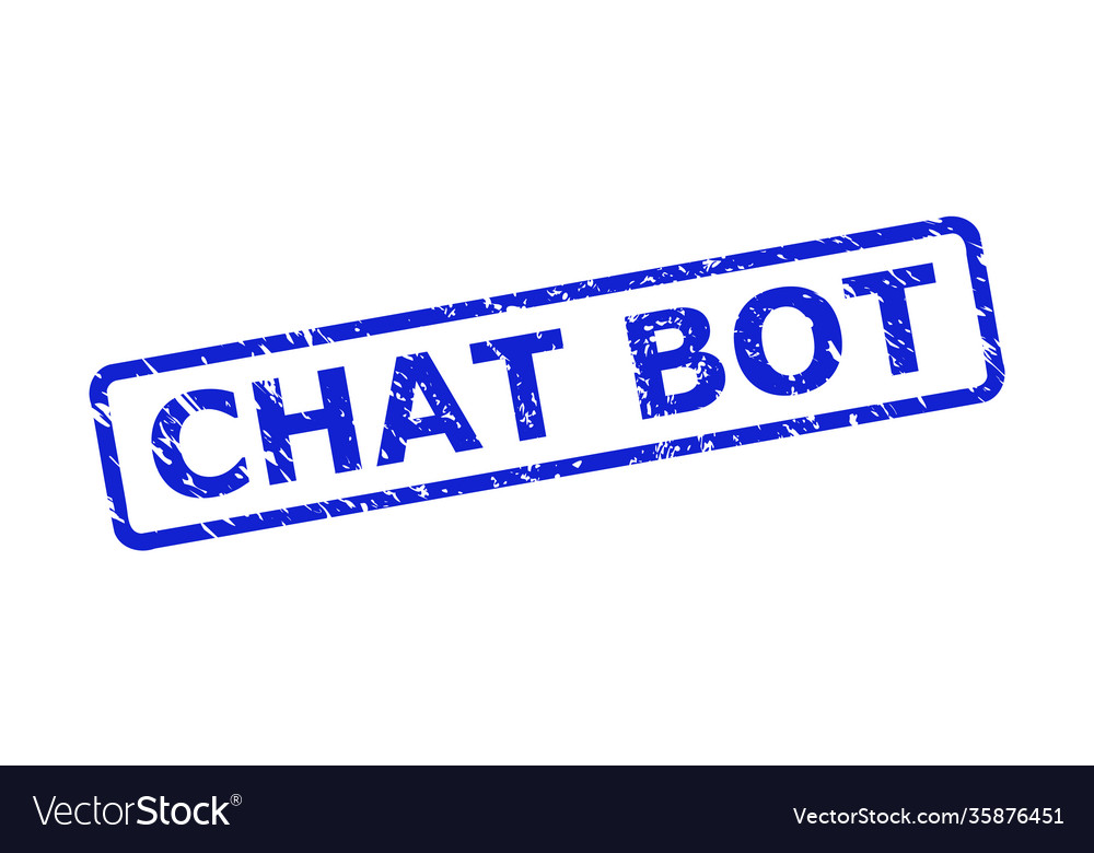 Chat bot stamp seal with unclean style and rounded