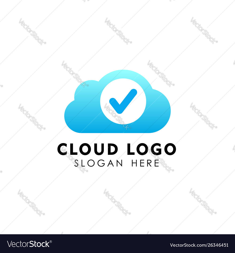 Cloud tech icon design element complete vector image Cloud tech icon design element complete