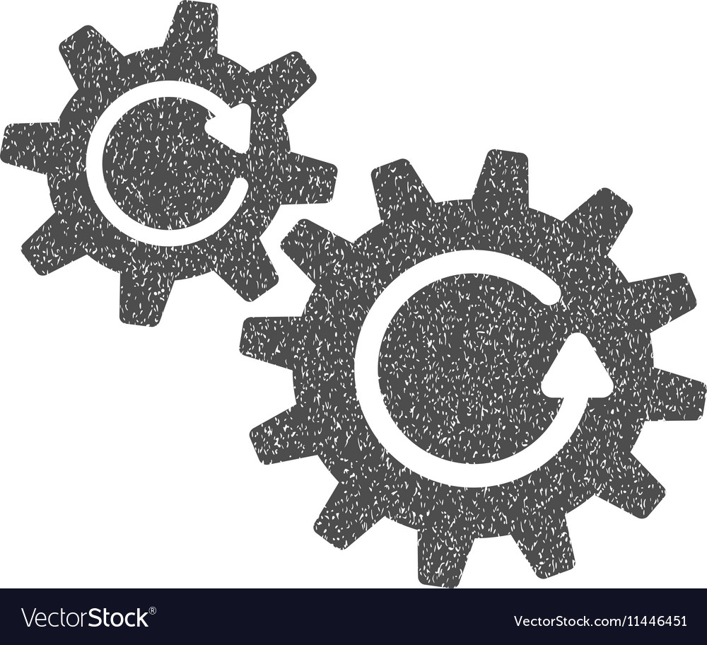 Cogs rotation grainy texture icon