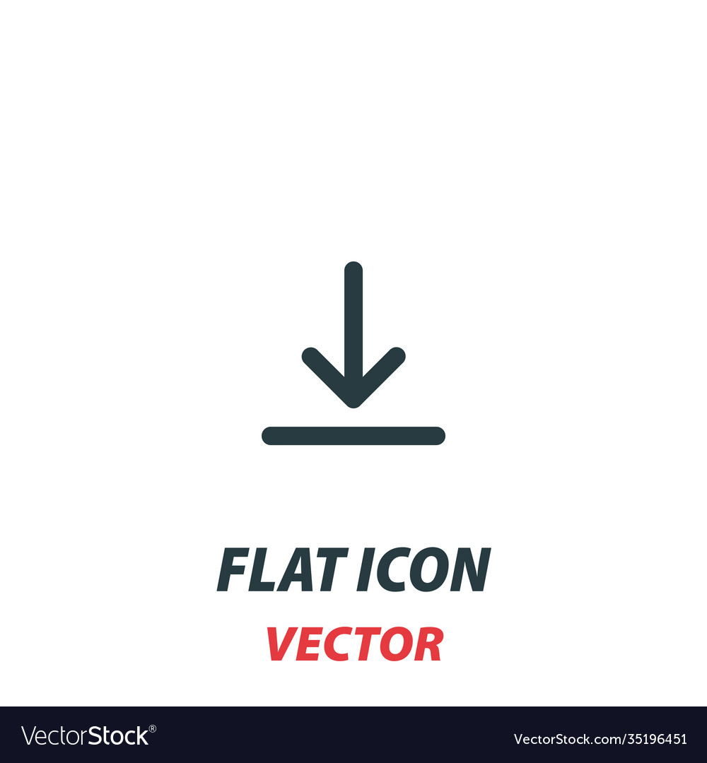 Download load icon in a flat style pictograph