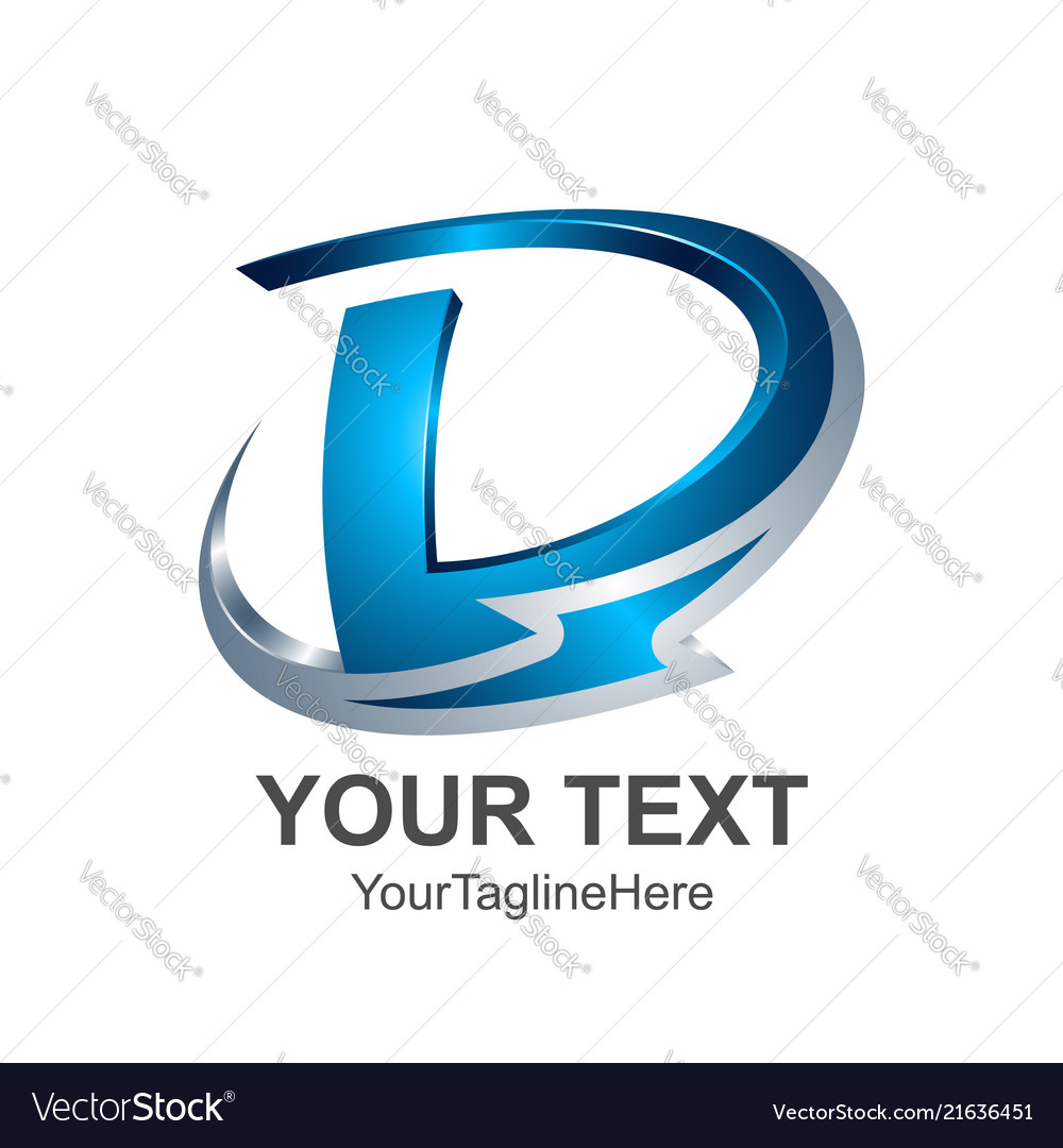 Initial letter d logo design template element Vector Image