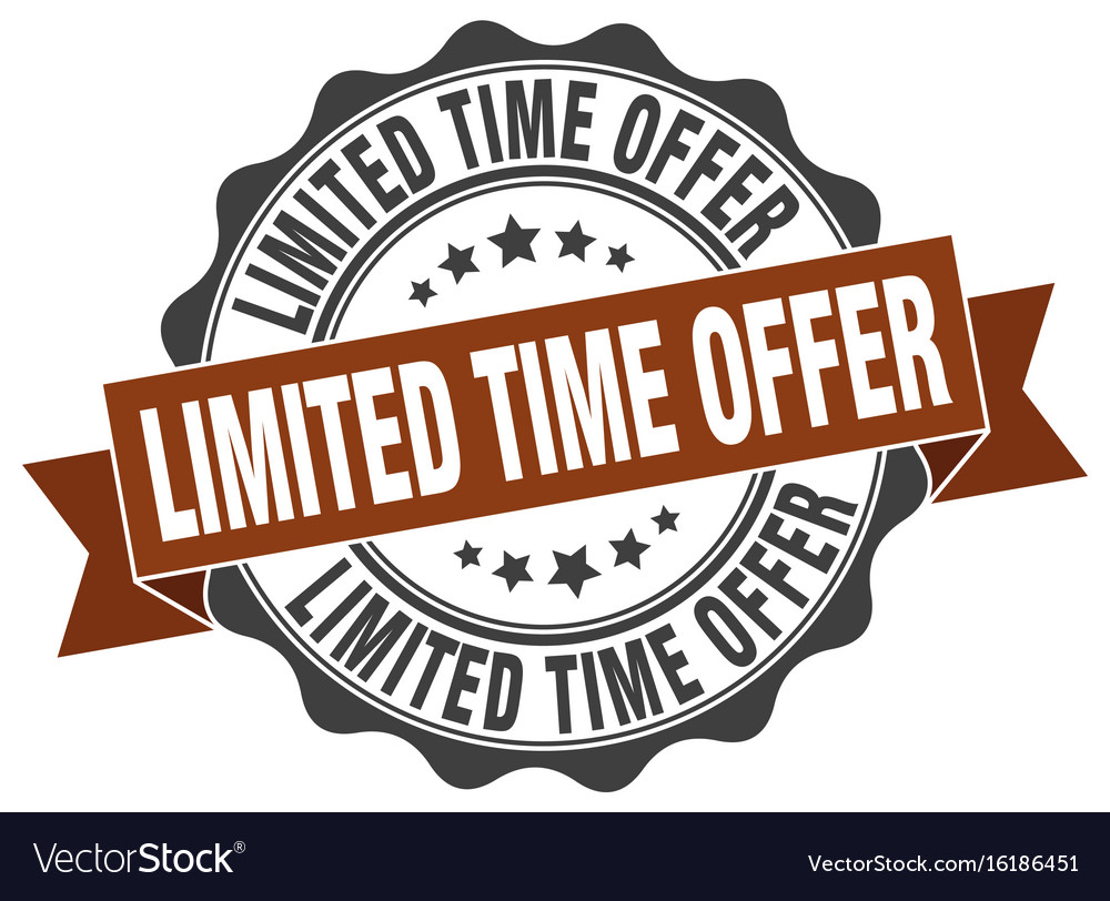 Limited time offer stamp sign seal Royalty Free Vector Image