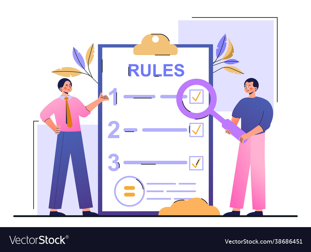 List rules concept Royalty Free Vector Image - VectorStock