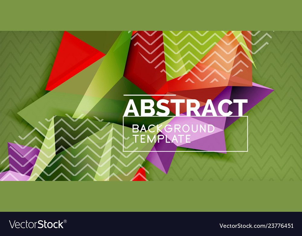 Low poly design 3d triangular shape background Vector Image Low poly design 3d triangular shape background