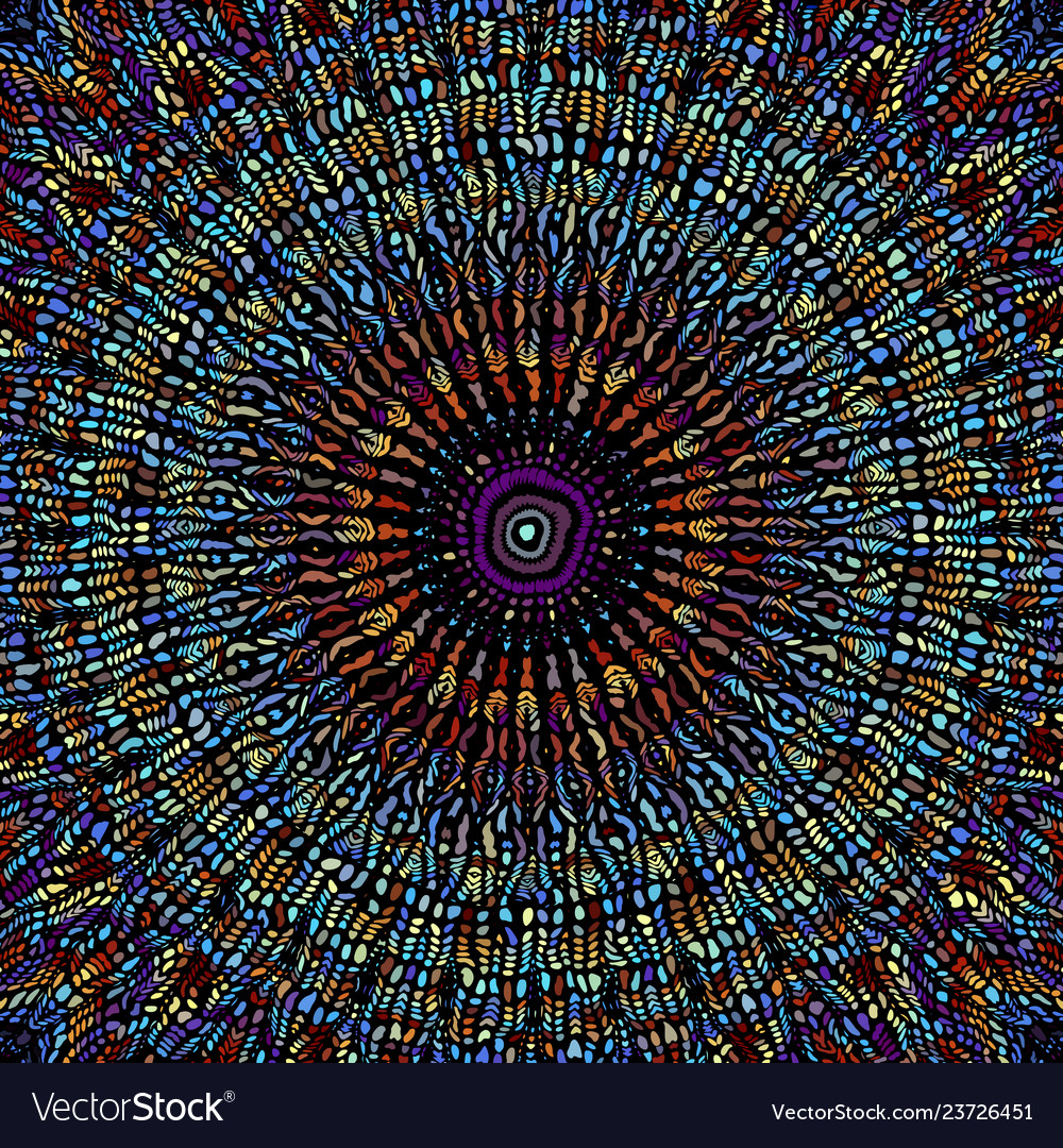 Mosaic art pattern curved image
