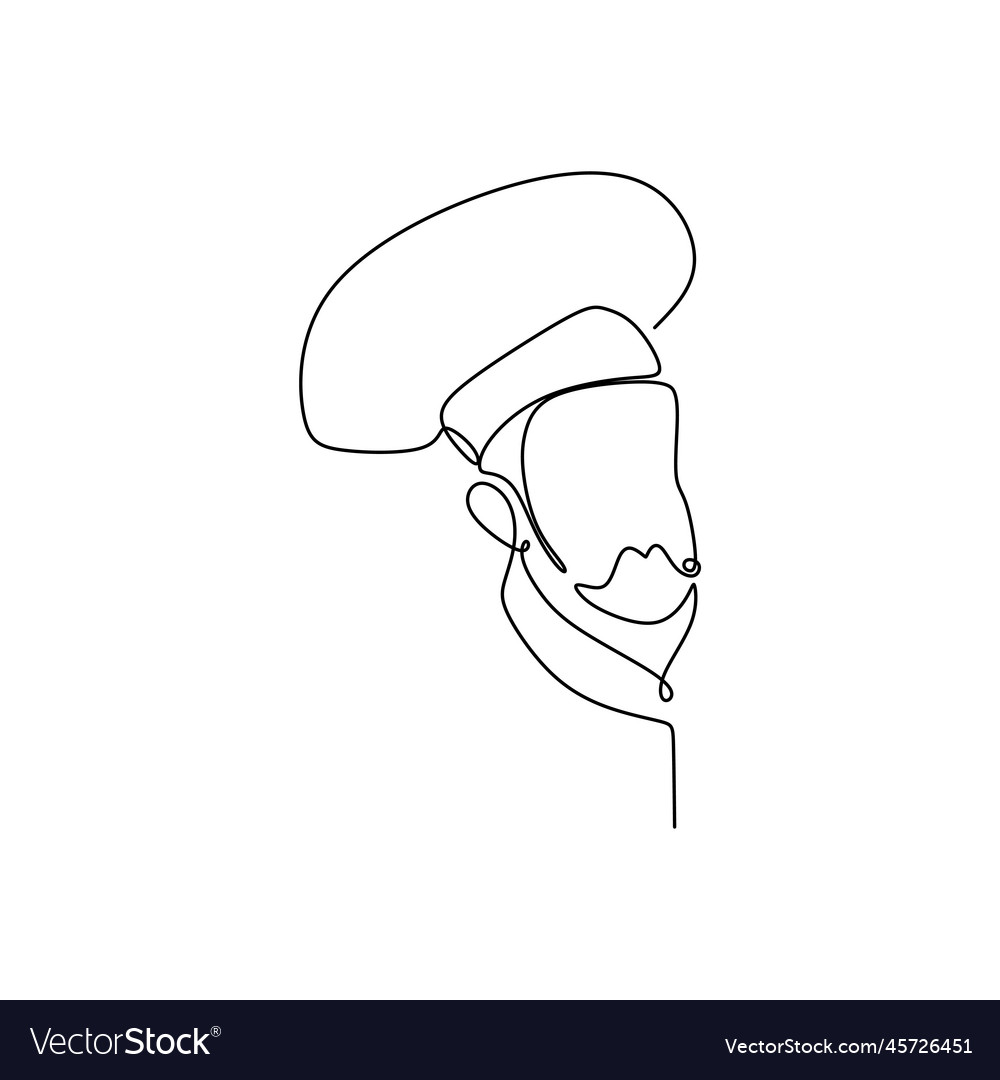 One chef draws a continuous line showing