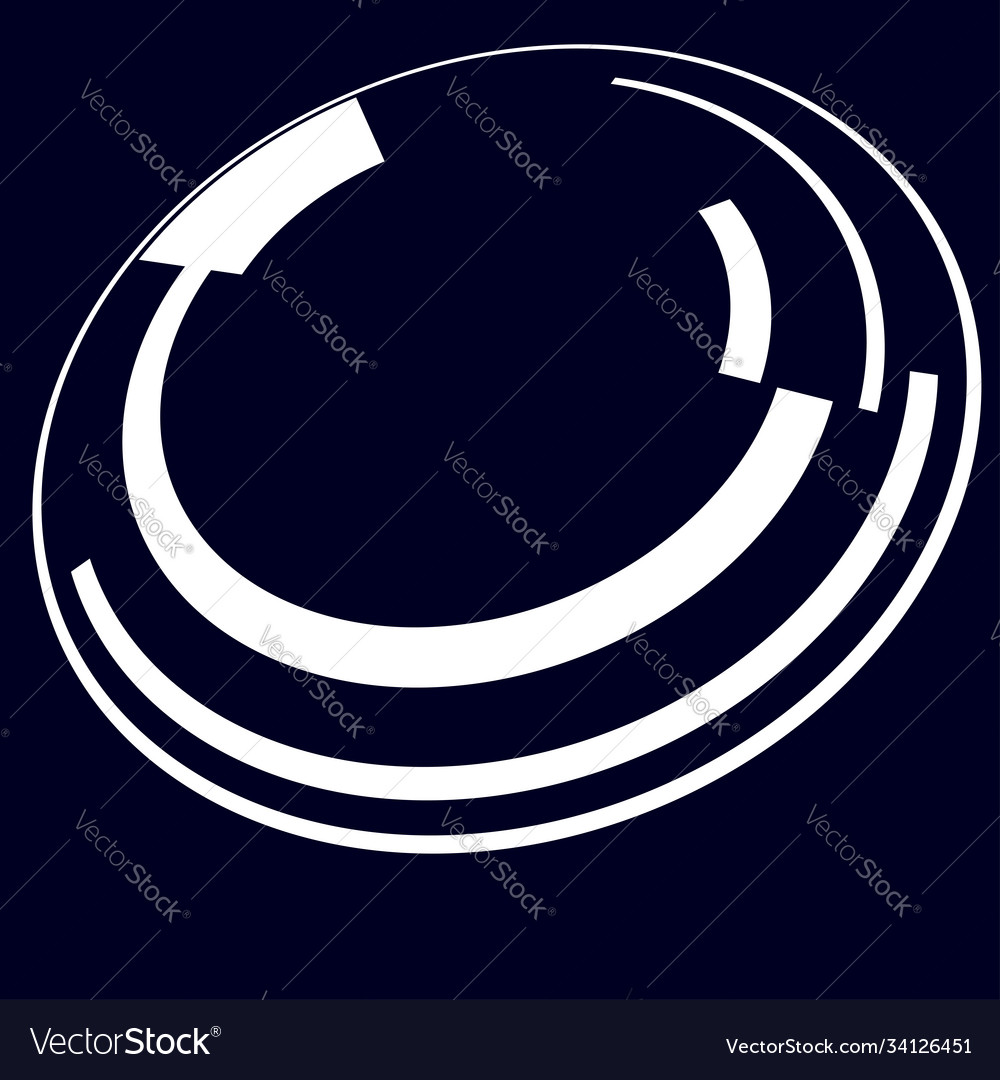 Sci-fi concentric geometric ring circle ui gui vector image Sci-fi concentric geometric ring circle ui gui