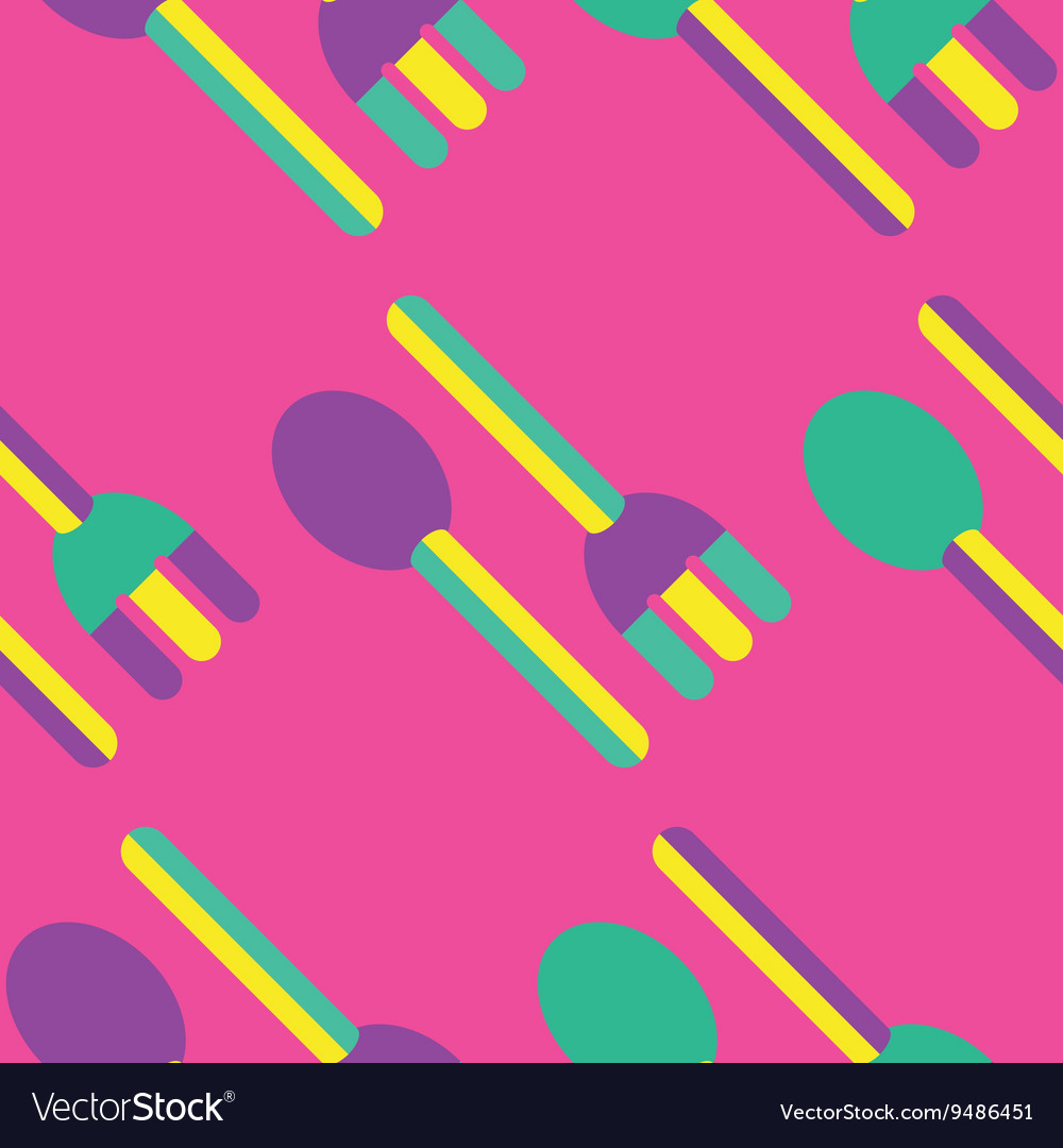 Seamless fork and spoon pattern