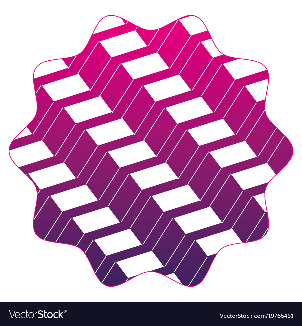 Silhouette star with pattern shapes abstract