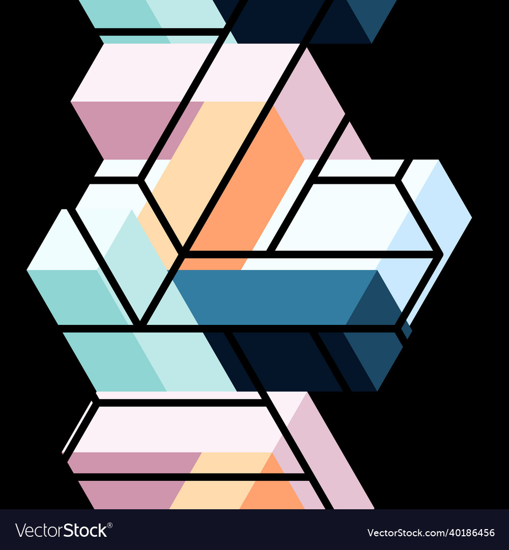 Abstract background 3d cubes cubic elements