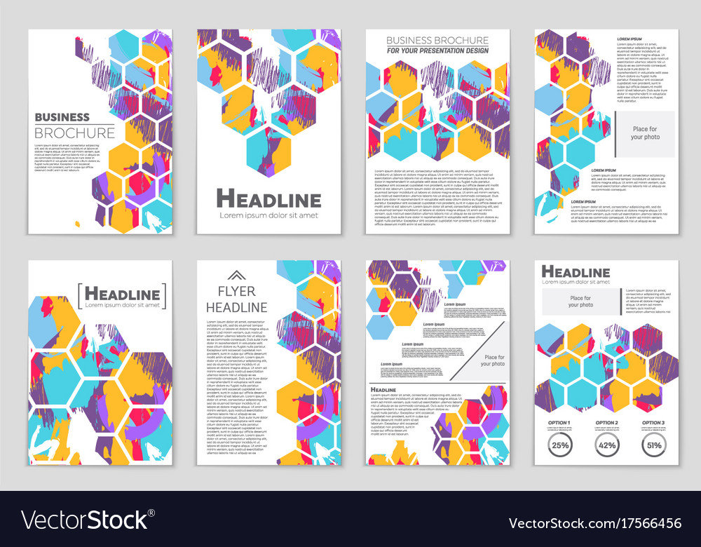 Abstract layout background set for art