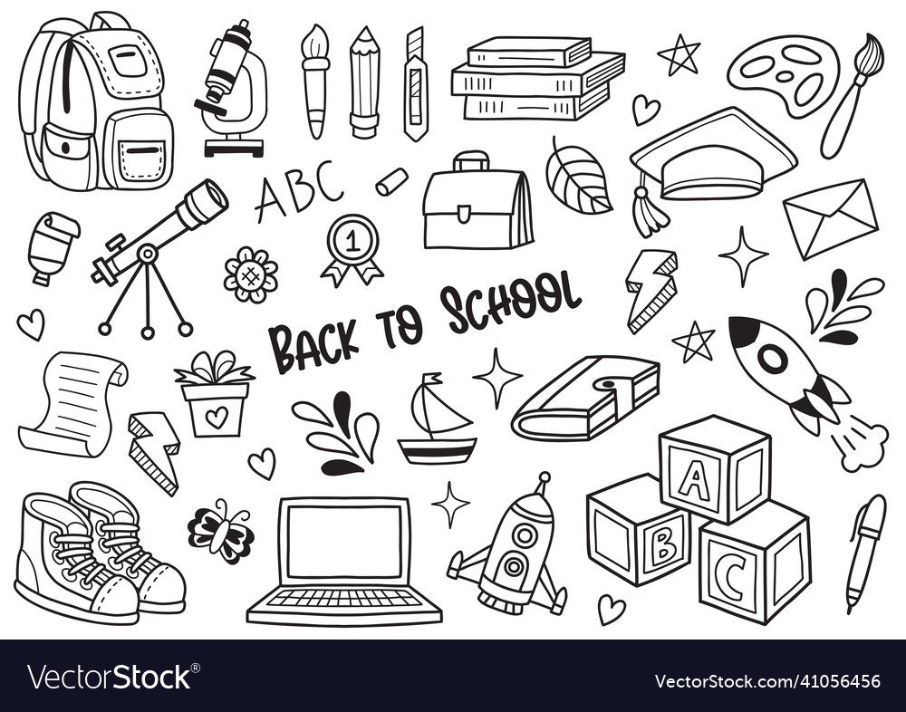 Back to school for banner Royalty Free Vector Image