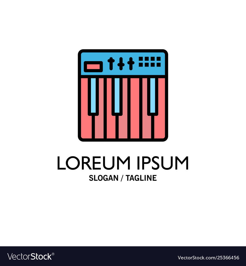 Controller hardware keyboard midi music business vector image Controller hardware keyboard midi music business
