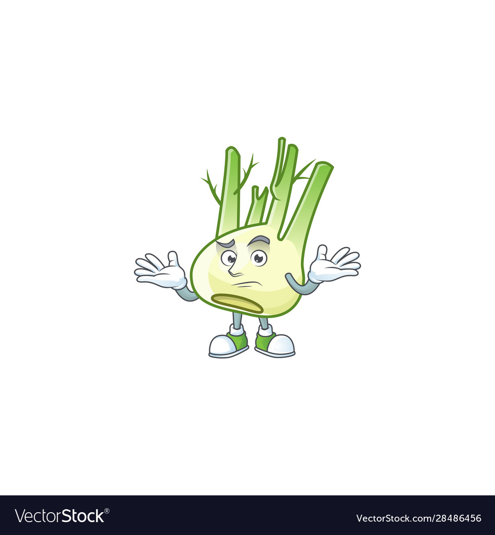 Cool grinning fennel mascot cartoon style