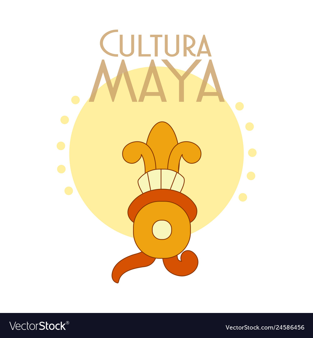 Cultura Maya Postcard Royalty Free Vector Image