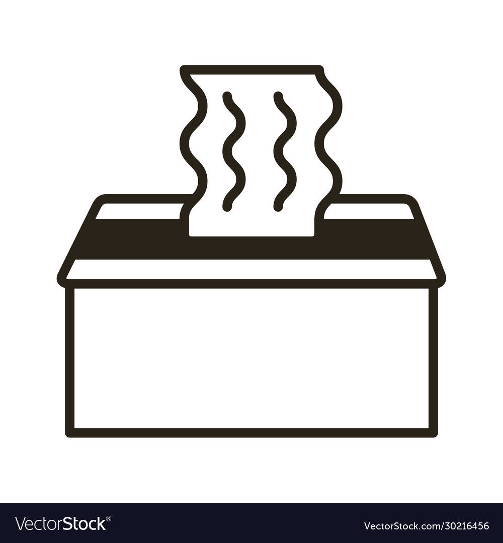 Damp cloths box line style icon Royalty Free Vector Image