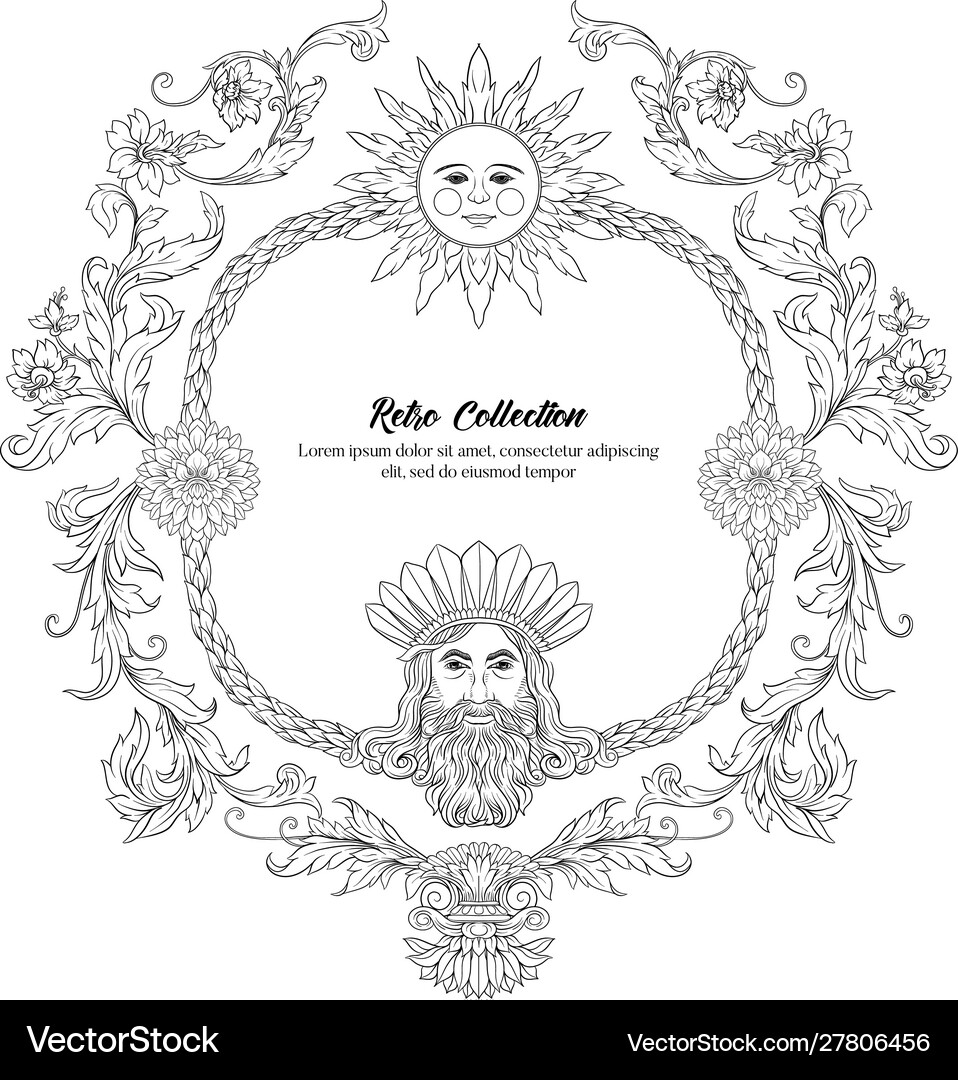 Elements in baroque rococo victorian Royalty Free Vector