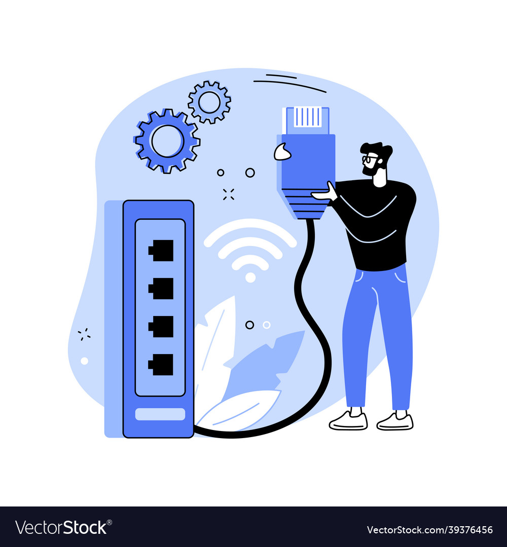 Ethernet connection abstract concept vector image Ethernet connection abstract concept