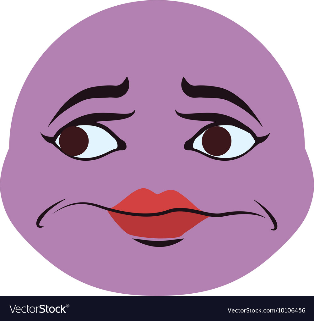 Face sad sphere expression cartoon icon