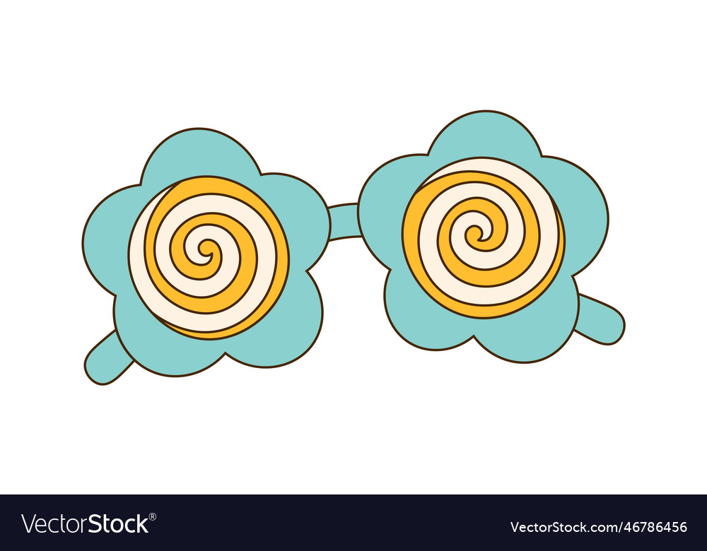 Flower Groovy Sunglasses Royalty Free Vector Image 8645