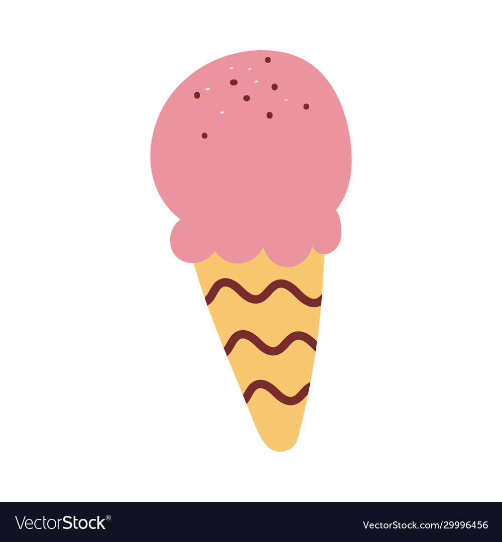 Ice cream on white background Royalty Free Vector Image