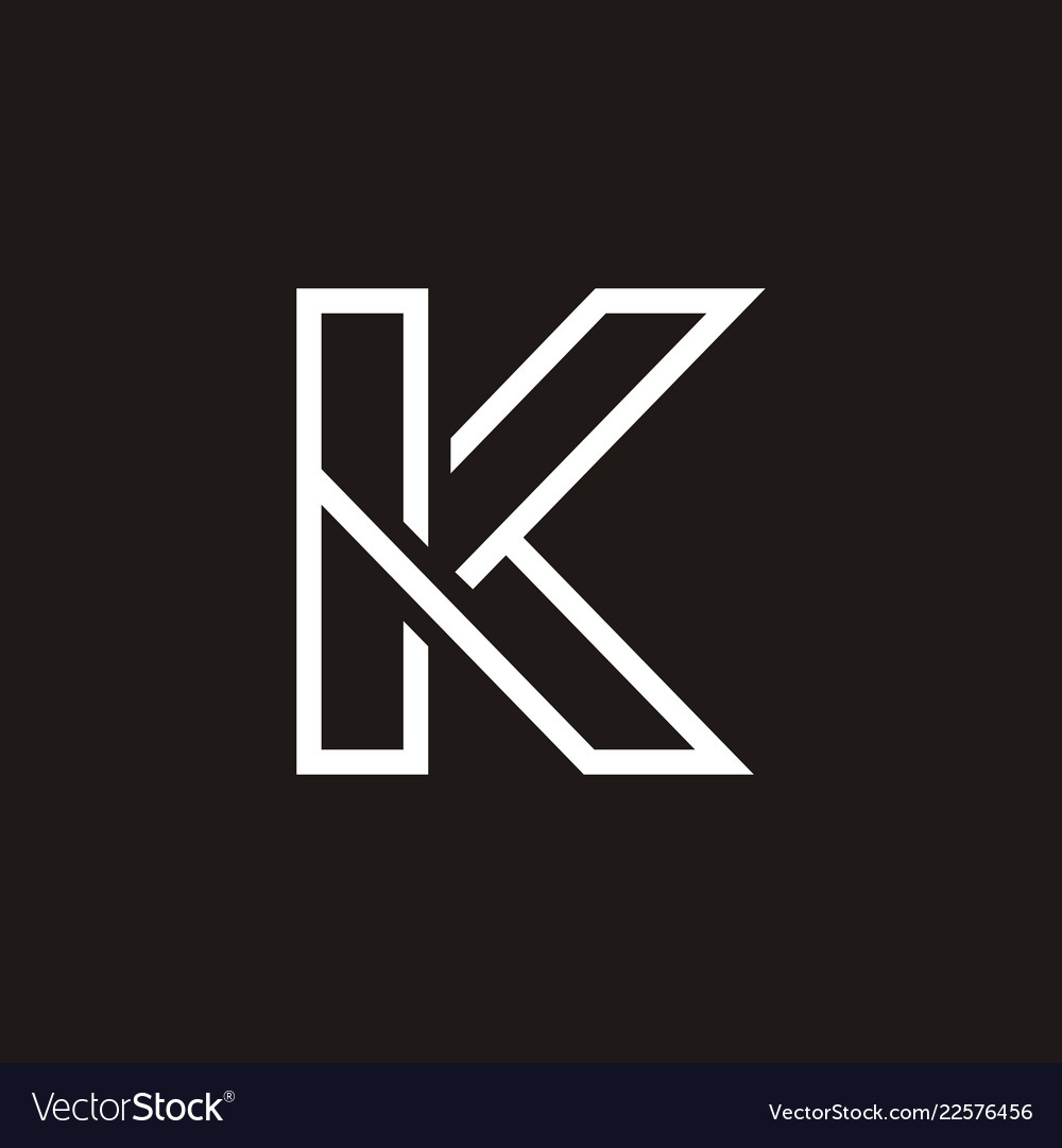 K letter simple logo Royalty Free Vector Image