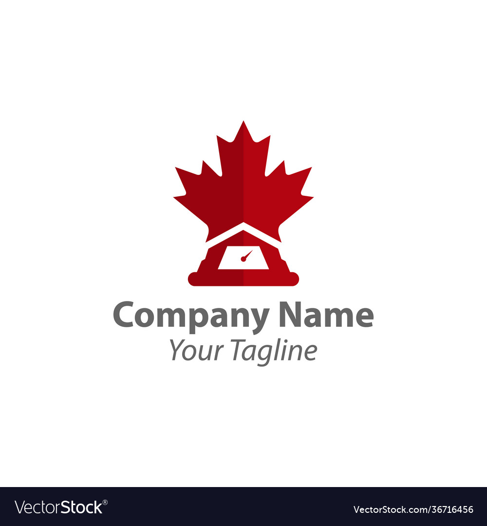 Maple leaf logo template icon