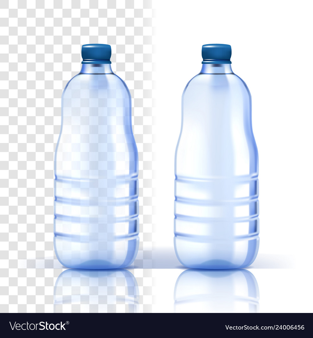 Plastic bottle mineral drink bluer Royalty Free Vector Image