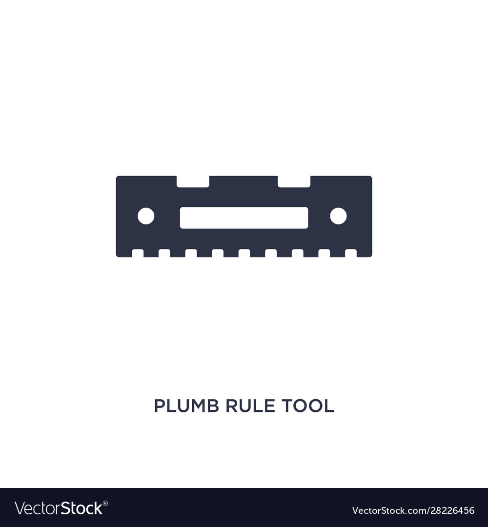 Plumb rule tool icon on white background simple vector image Plumb rule tool icon on white background simple