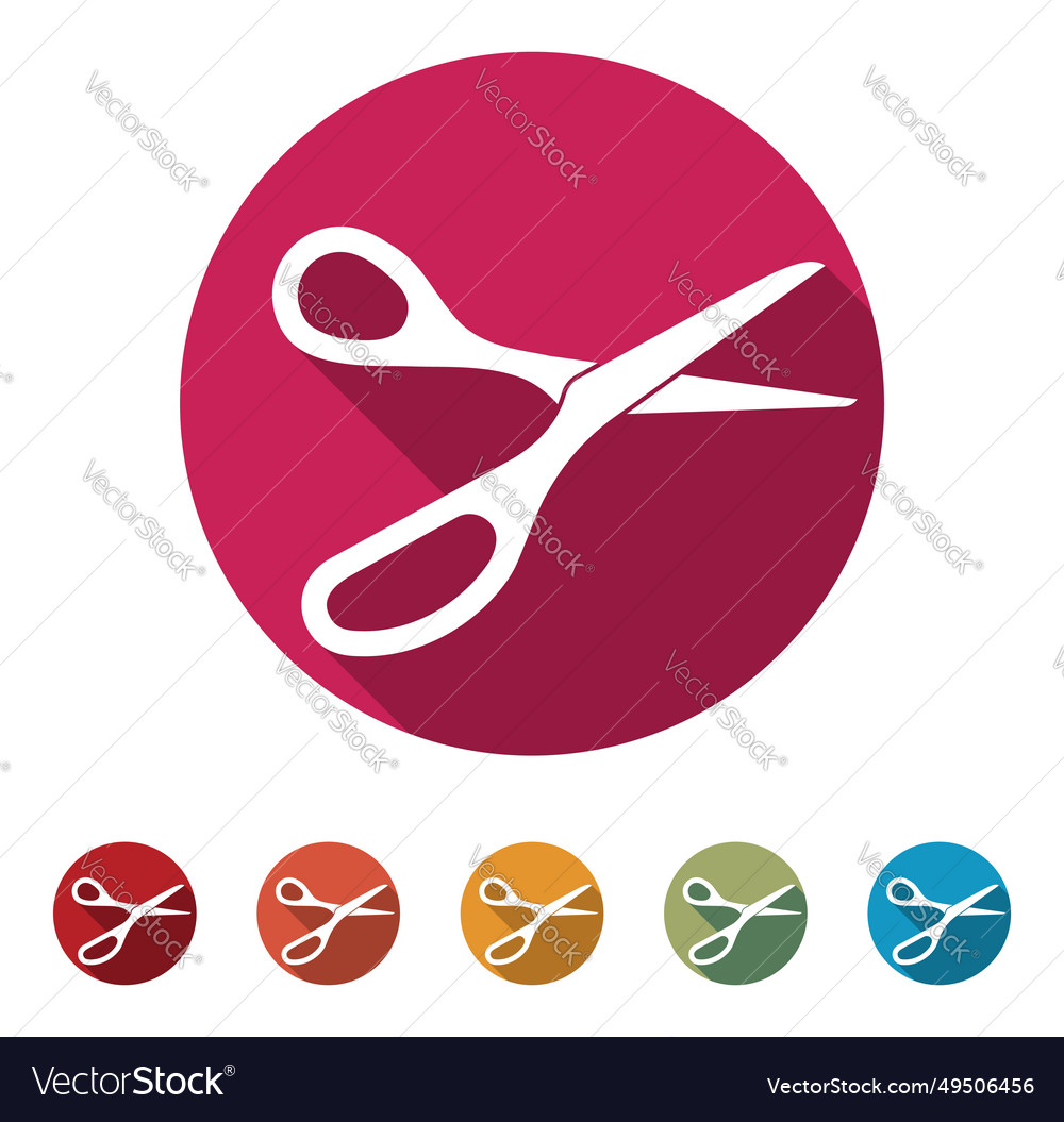 Scissor icon scissors design element or logo vector image Scissor icon scissors design element or logo