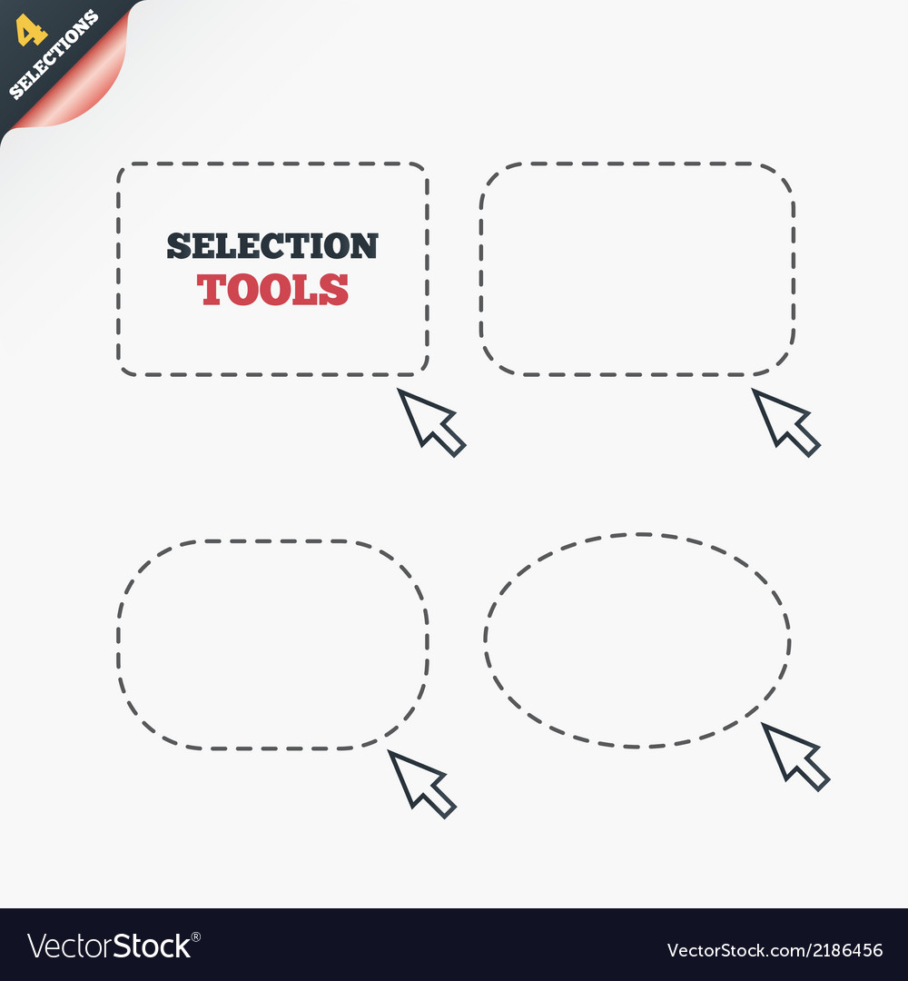 Selection rectangles dashed lines with cursor